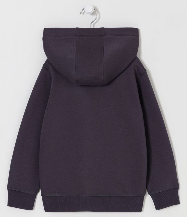 Buzo Infantil en Algodón con Cremallera y Estampado Cocotero - Talle 5 a 14 años Gris 2