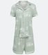 Imagem miniatura do produto Pijama Americaño Corto en Viscolycra con Estampado de Follajes Verde 5
