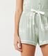 Imagem miniatura do produto Pijama Americaño Corto en Viscolycra con Estampado de Follajes Verde 4