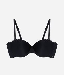 Sutiã sem Alça em Microfibra com Bojo Bolha e Borda Nuvem