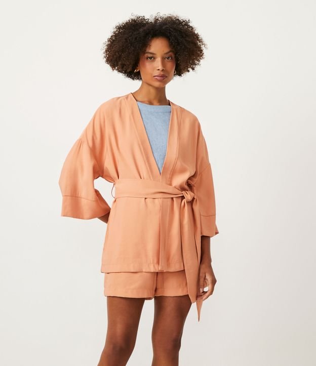 Kimono em Viscose com Amarração