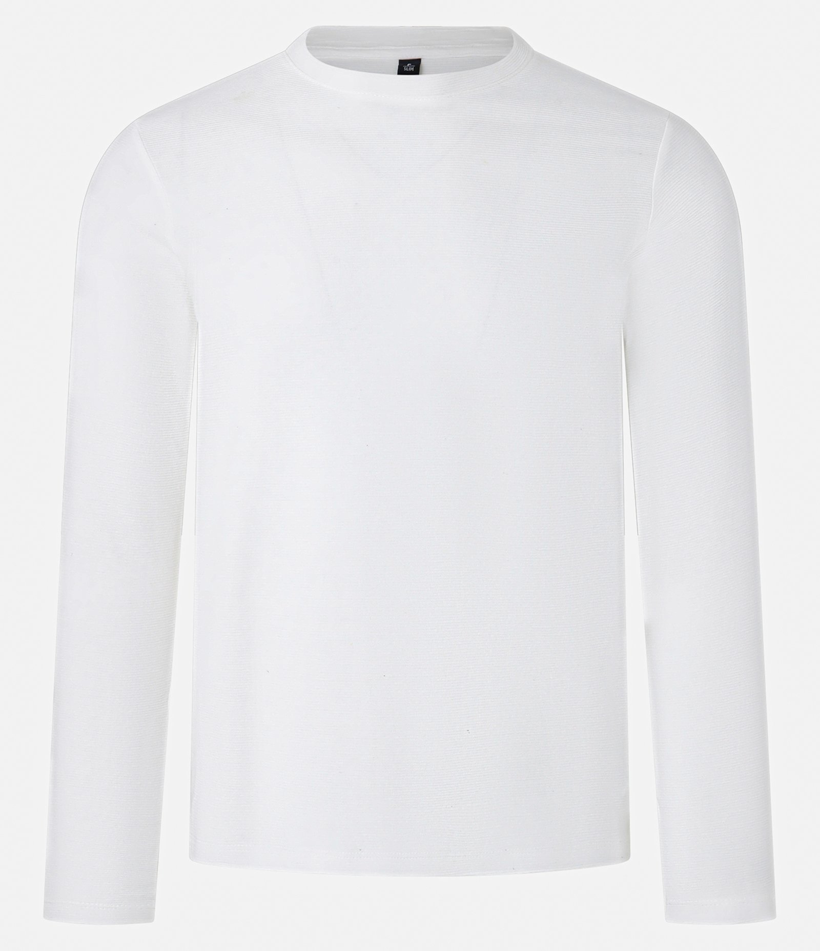 Camiseta Slim em Algodão com Textura Canelada Branco 5