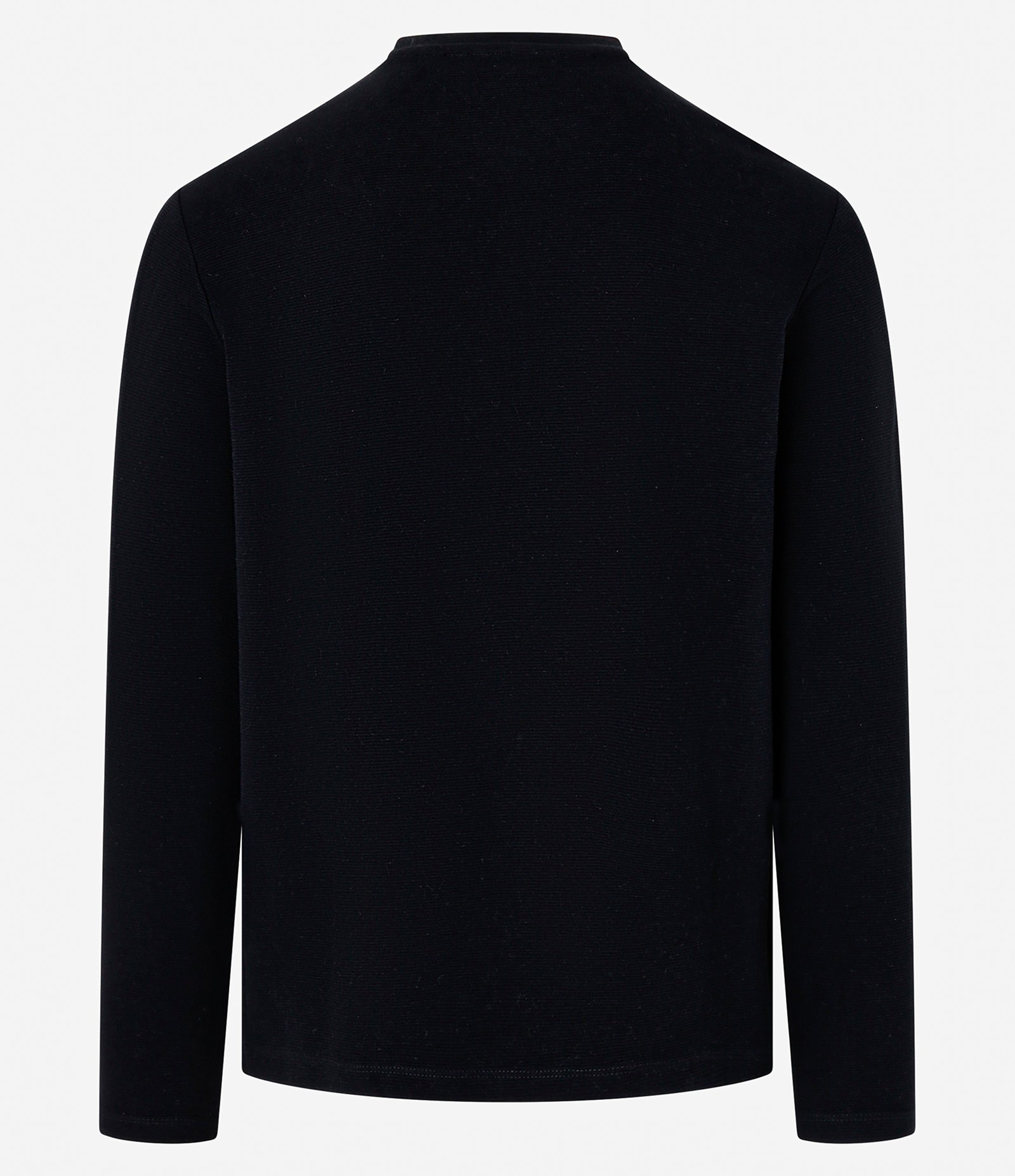 Camiseta Slim em Algodão com Textura Canelada Preto 3