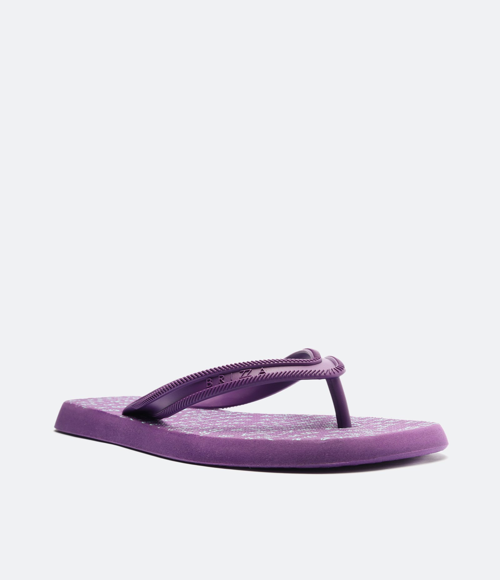 Chinelo com Tiras e Estampa Lettering Brizza Roxo 2