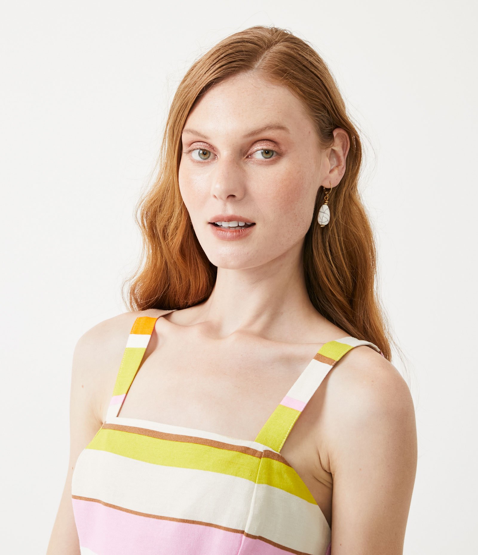 Blusa Cropped em Viscolinho com Estampa Listrada Multicores 4