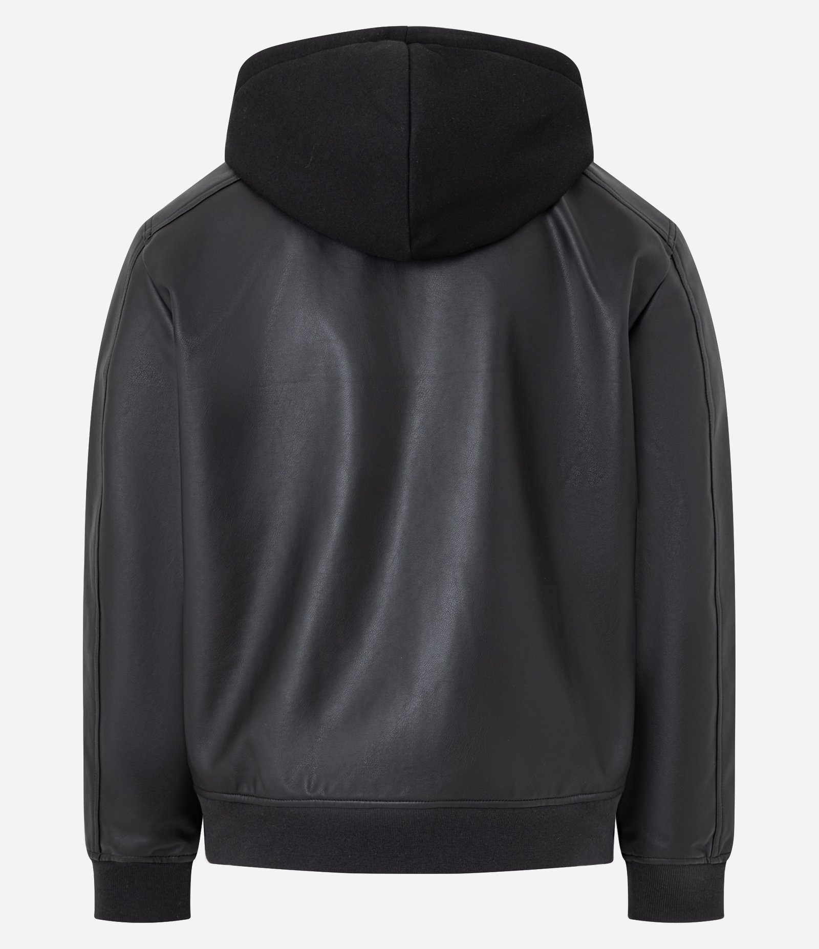 Jaqueta com Capuz e Fechamento Frontal Preto 6