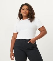 Blusa Baby Look com Estampa Big Girls Squad Curve & Plus Size