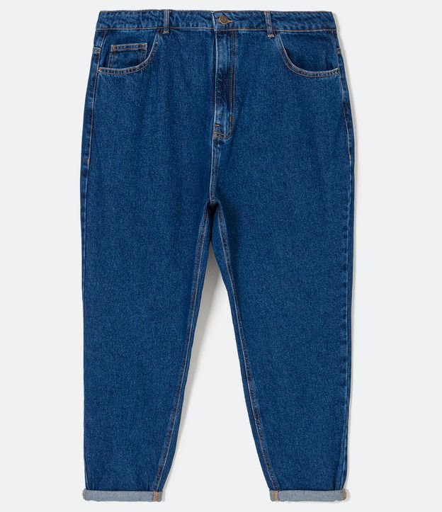 Calça Mom em Jeans Curve & Plus Size Azul 6