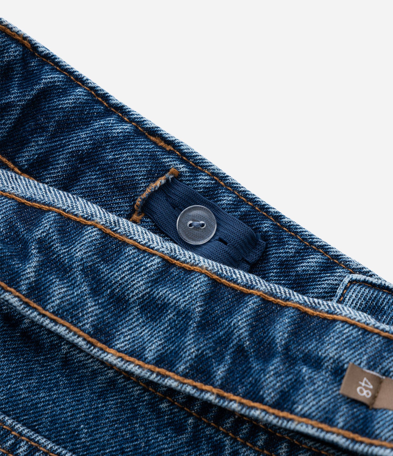 Calça Mom em Jeans Estonado Curve & Plus Size Azul 9