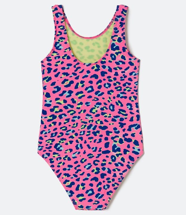 Malla Infantil con Estampado Animal Print - Talle 5 a 14 años Rosado