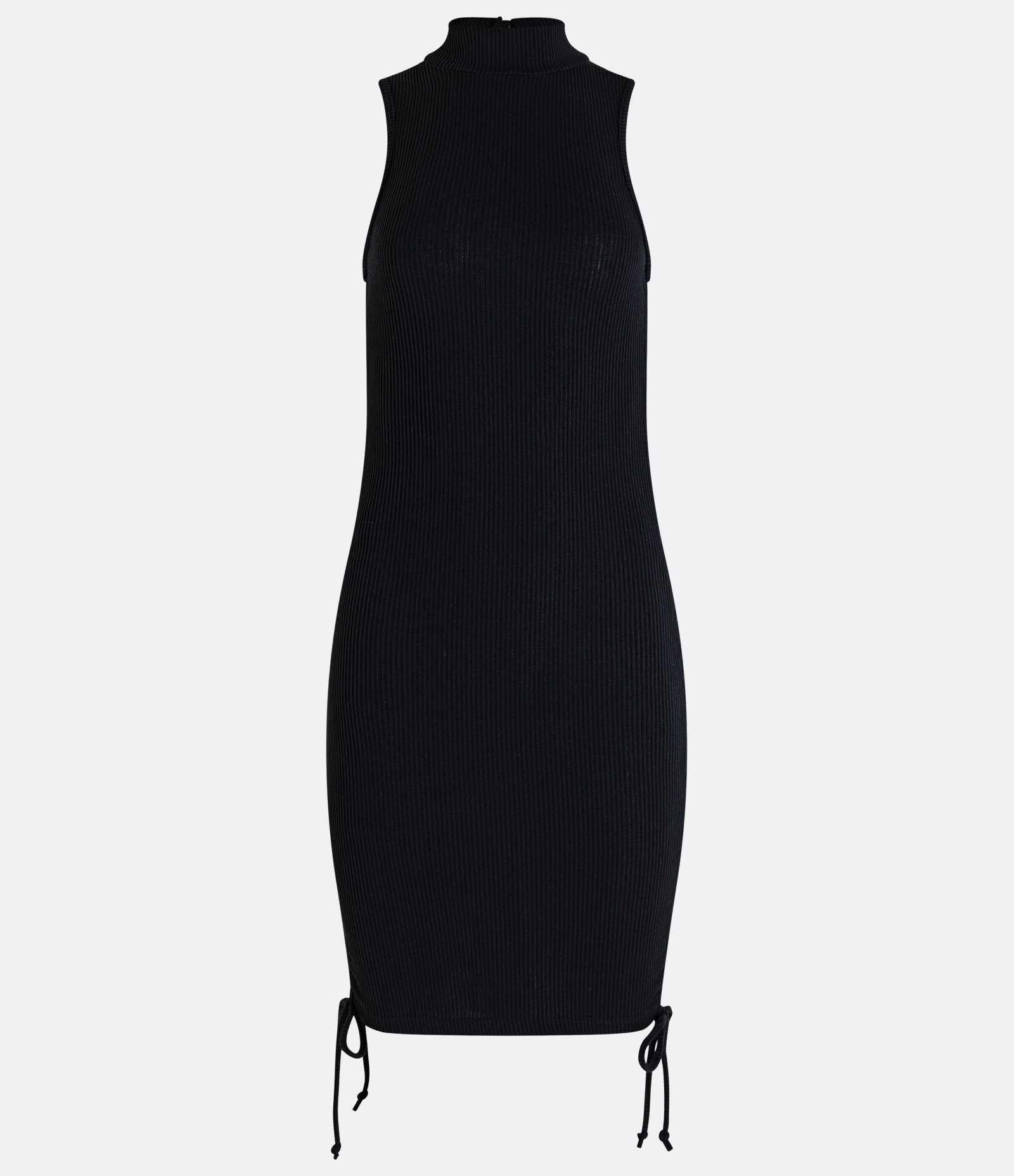 Vestido Curto em em Ribana com Colissé Lateral Preto 1