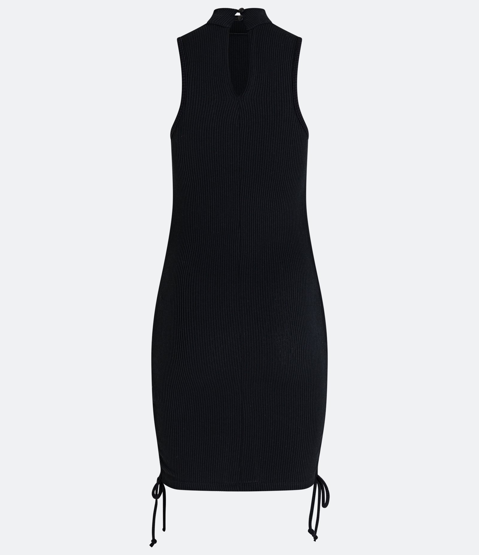 Vestido Curto em em Ribana com Colissé Lateral Preto 2