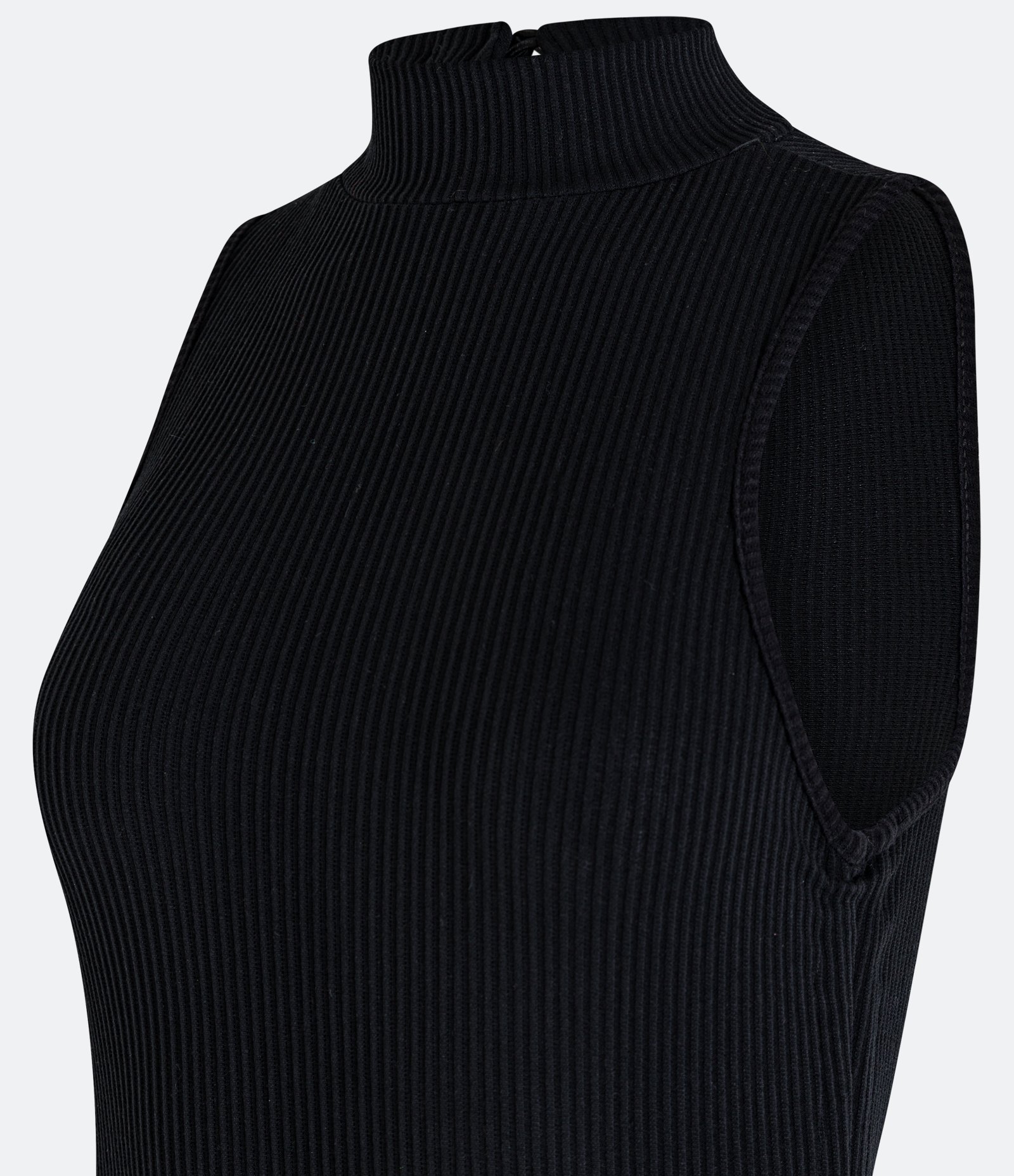 Vestido Curto em em Ribana com Colissé Lateral Preto 3