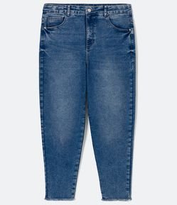 Calça Skinny Jeans com Barra Desfiada Curve & Plus Size
