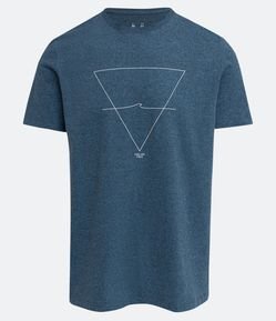 Camiseta em Algodão Manga Curta com Estampa Geométrica