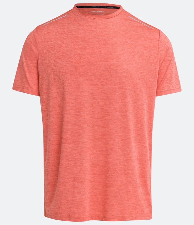Camiseta Esportiva Básica em Dry Fit com Detalhes Refletivos Rosa Cloral 6