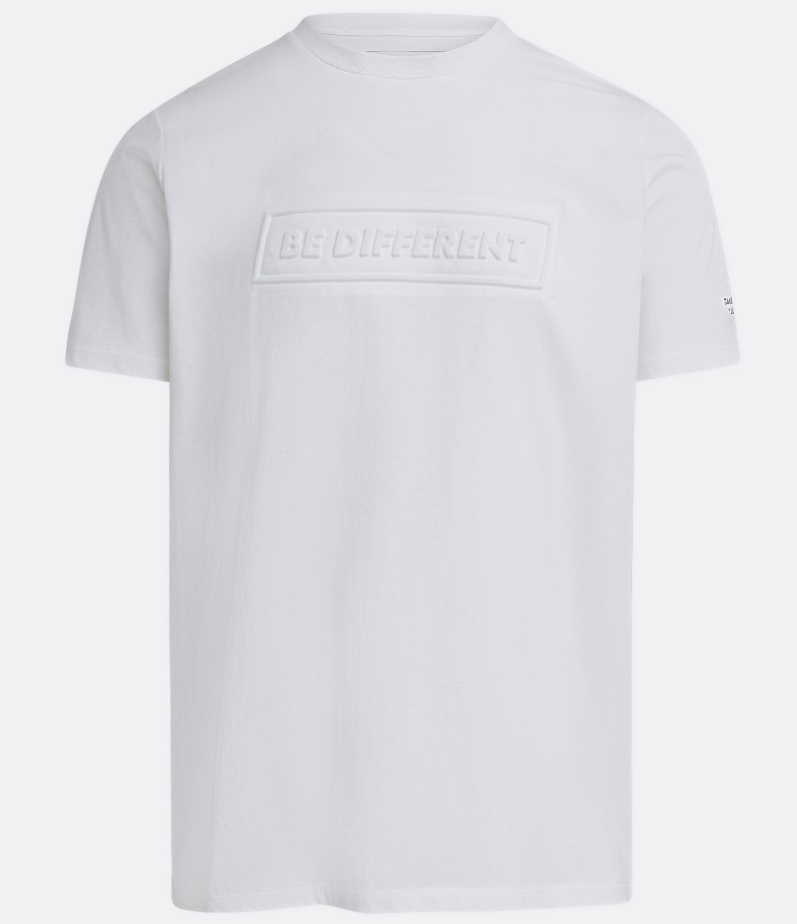 Camiseta em Algodão com Estampa Be Different Branco 5