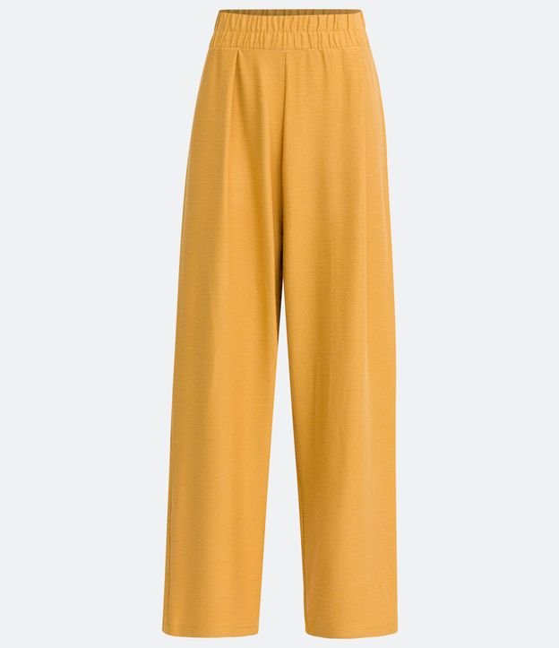 Pantalón en Viscosa Texturizada Amarillo 5