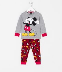 Pijama Longo Infantil com Estampa do Mickey - Tam 1 a 4 anos