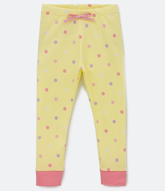 Pijama Largo Infantil con Estampado de Perro - Talle 1 a 4 años Amarillo 3