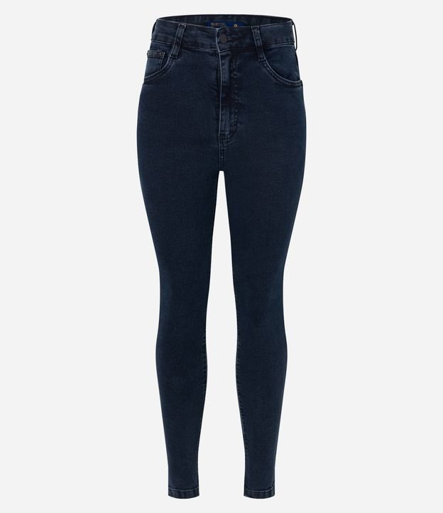 Calça Skinny Superelástica em Jeans com Barra Diferenciada Preto 7