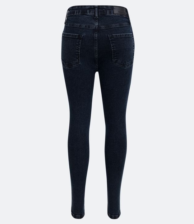 Pantalón Skinny Jeans con Barra Diferente Negro 8