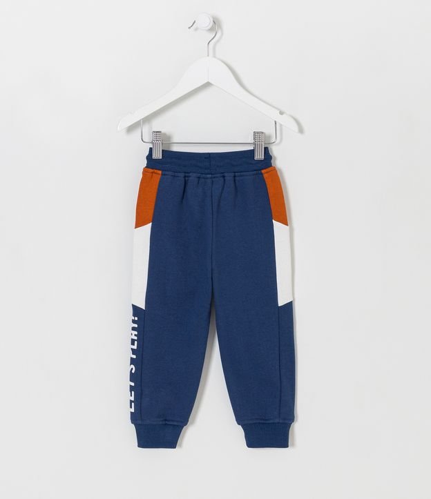 Pantalón Infantil con Lettering y Recortes - 1 a 5 años Azul 2