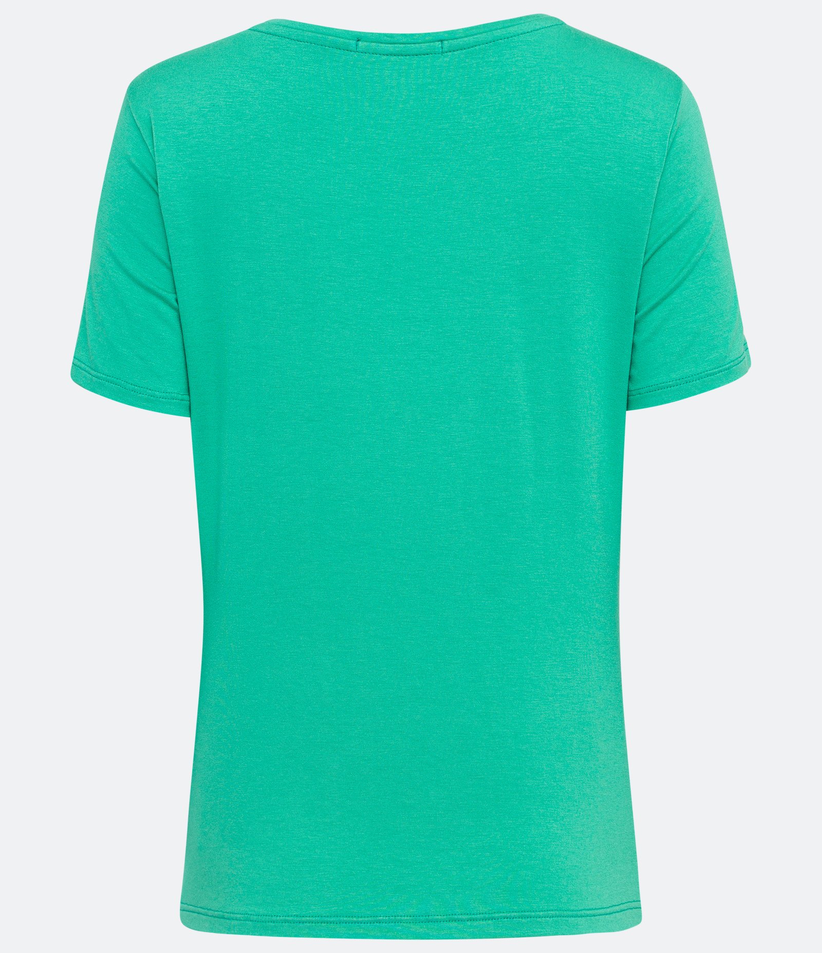 Blusa Básica em Viscose com Decote V Verde Claro 2