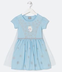 Camisón Infantil Disfraz de Princesa Elsa - Talle 2 a 6 años