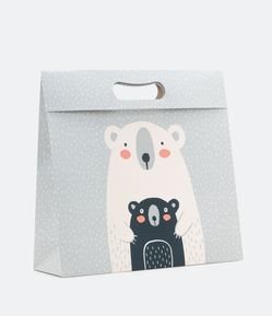 Embalagem de Presente com Estampa de Urso Polar Pai e Filho