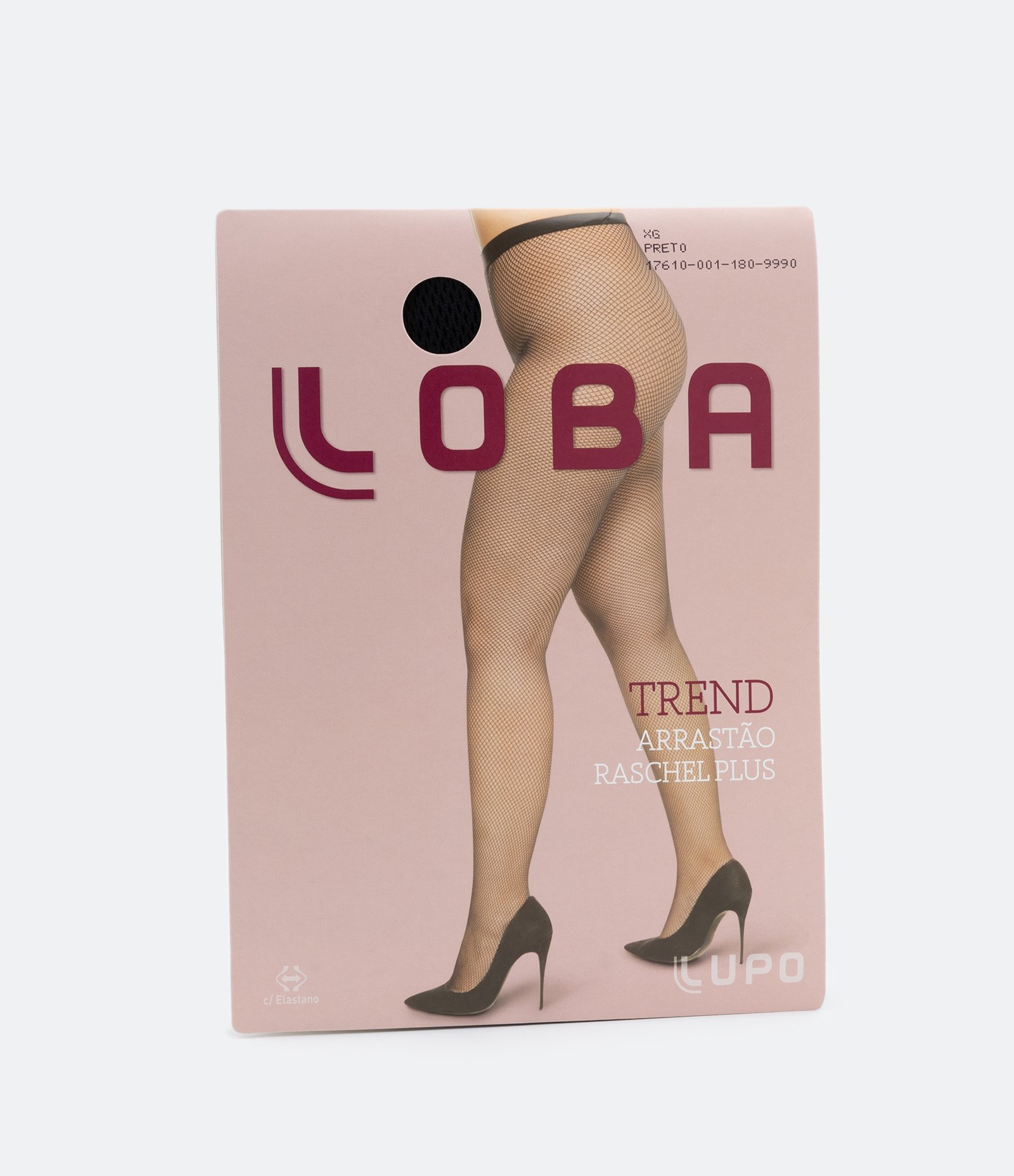 Meia Calça Arrastão em Microfibra Loba Curve & Plus Size Preto 1