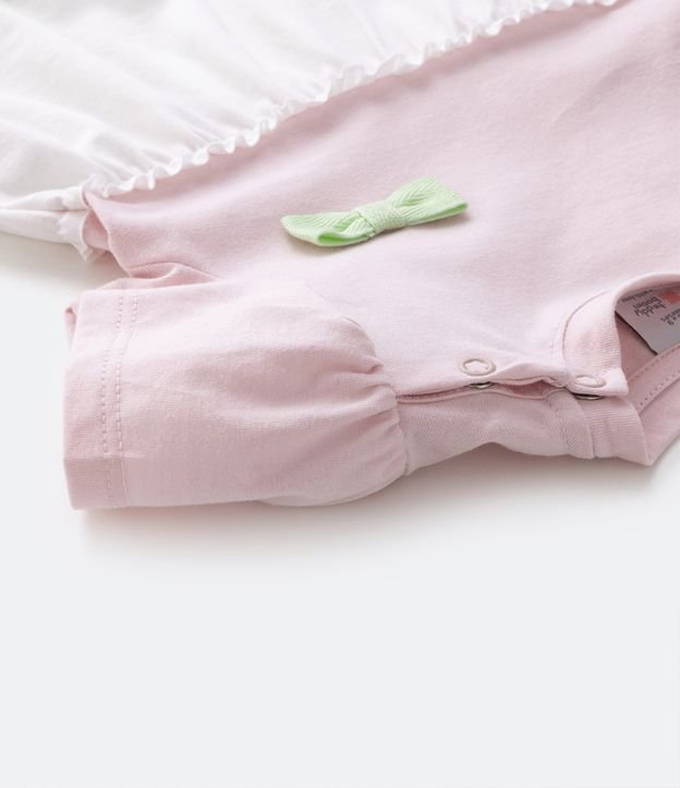 Vestido Marias Infantil con Lazo Pequeño y Bombacha - Talle 0 a 18 meses Rosado 6