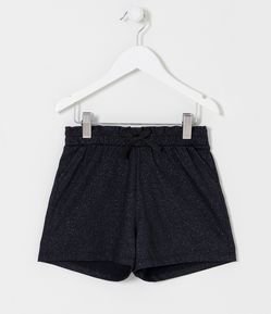 Short Clochard Infantil com Glitter - Tam 5 a 14 anos