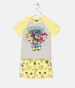 Pijama Corto Infantil con Estampado Patrulla de Perros - Talle 1 a 4 años