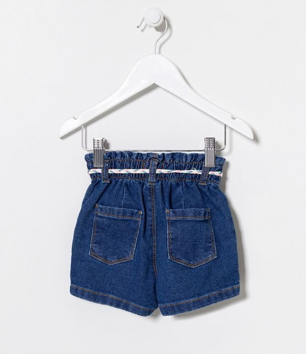 Short Clochard Infantil en Jeans con Cinturón - Talle 1 a 5 años Azul 2