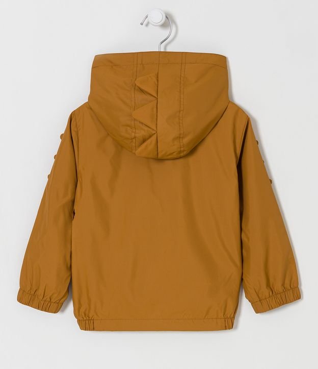 Campera Infantil con Capucha y Cretas de Dino - Talle 2 a 5 años Marrón 2