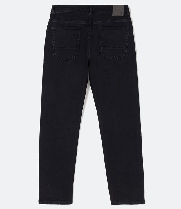 Calça Jeans Reta com Bolsos Preto 7