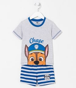 Pijama Curto Infantil com Estampa da Patrulha Canina - Tam 1 a 4 anos
