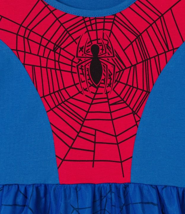Camisón Infantil Disfraz del Spider-Man - Talle 4 a 10 años Azul 3