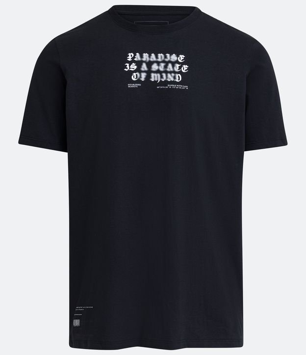 Remera en Media Malla con Estampado en Lettering Negro 6
