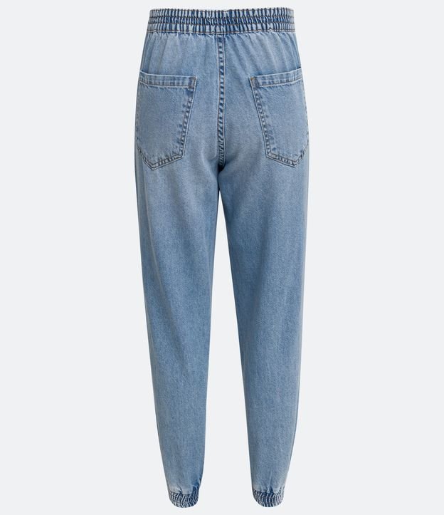 Calça Jogger em Jeans com Elástico nas Costas Azul 6