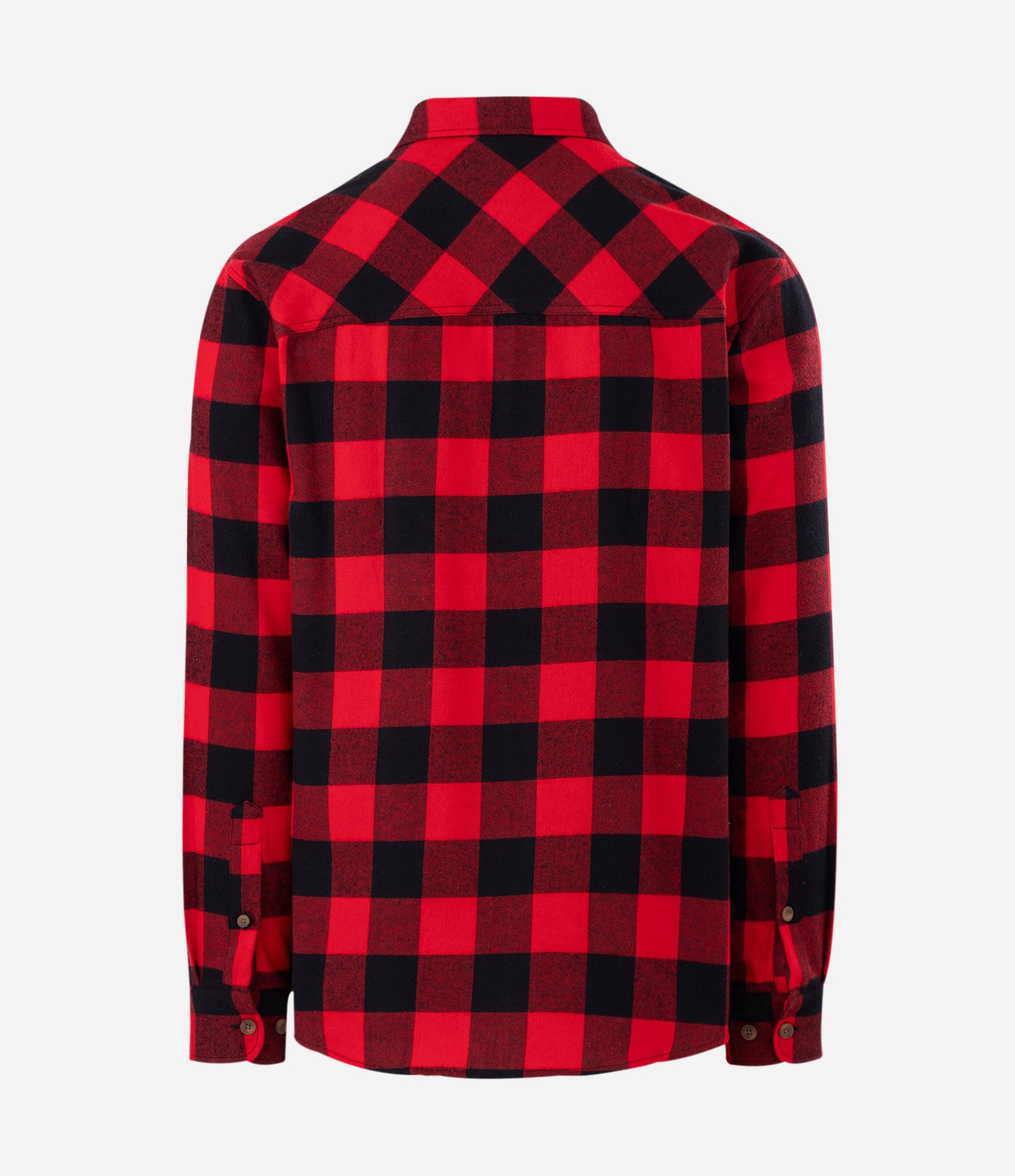 Camisa Regular em Algodão Xadrez e Manga Longa Vermelho 5
