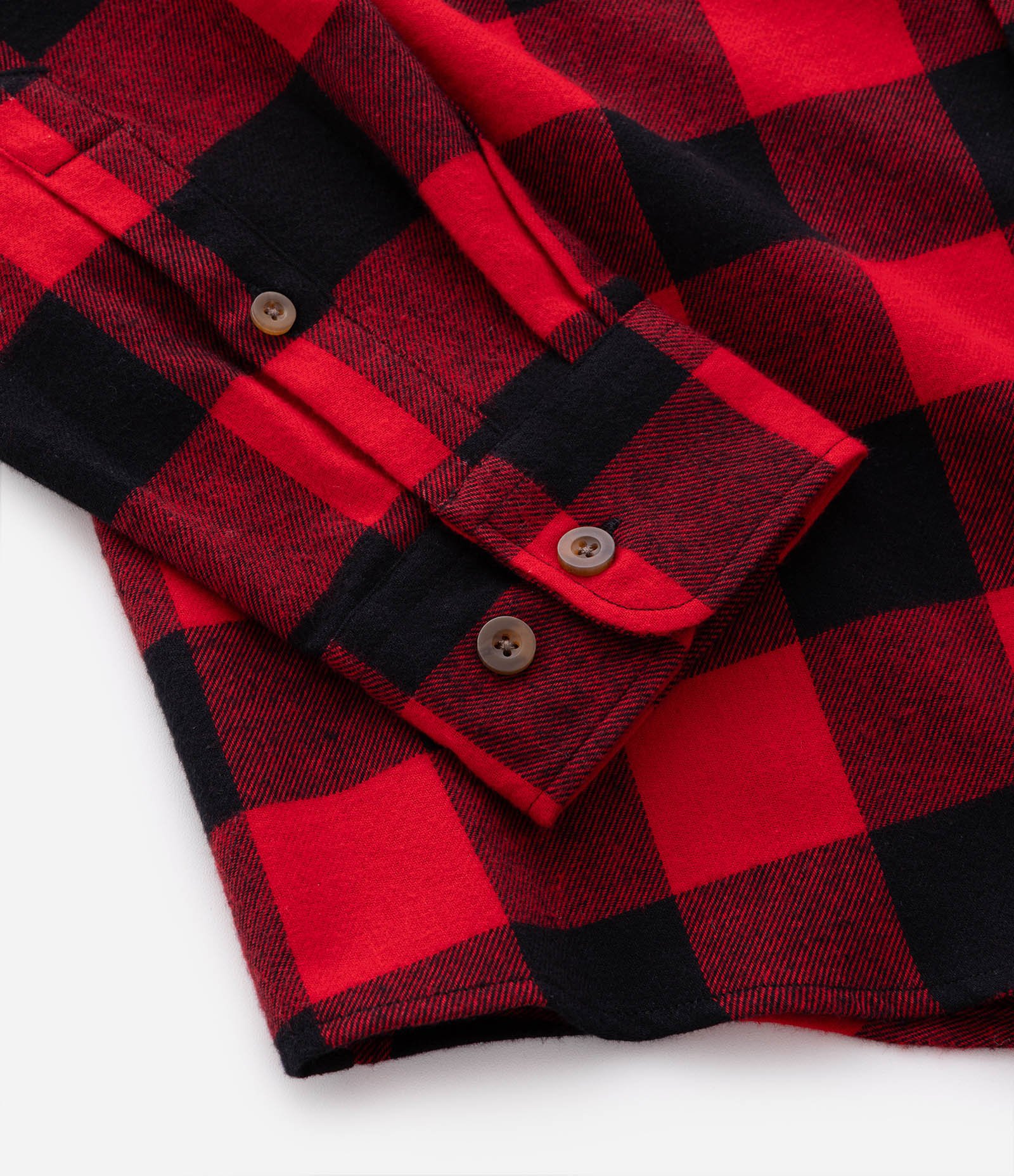 Camisa Regular em Algodão Xadrez e Manga Longa Vermelho 7