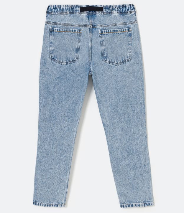 Calça Jeans Marmorizada com Cinto Tático Azul 7