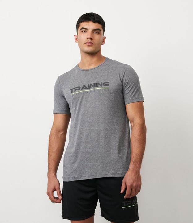 Camiseta Esportiva Manga Curta com Estampa Training