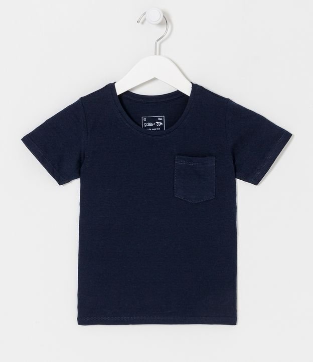 Camiseta Infantil Maquinetada com Bolsinho - Tam 1 a 5 anos