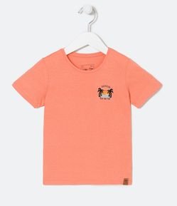 Camiseta infantil com Bordado de Coqueiros - Tam 1 a 5 anos