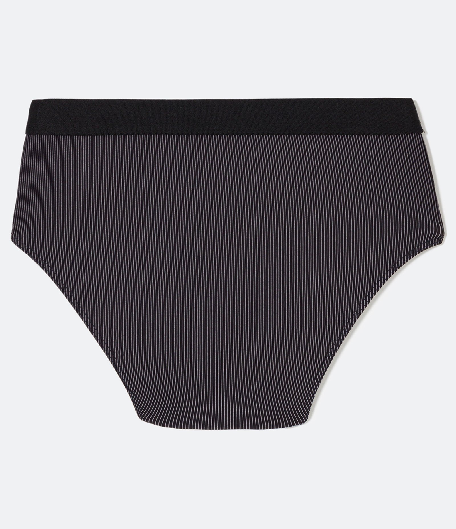 Cueca Boxer em Microfibra com Listras Verticais Preto 4