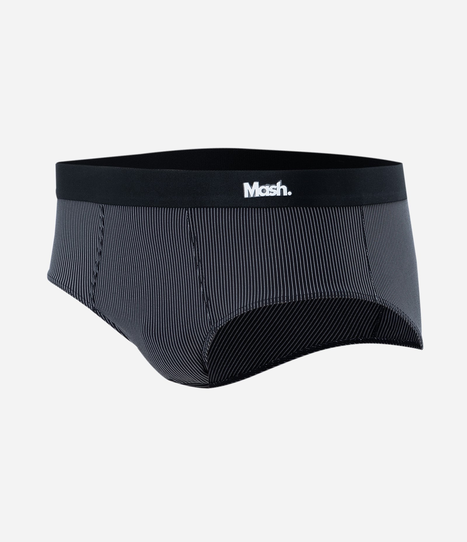 Cueca Boxer em Microfibra com Listras Verticais Preto 1
