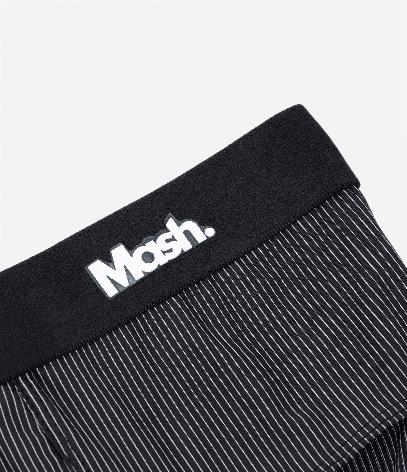 Cueca Boxer em Microfibra com Listras Verticais Preto 2